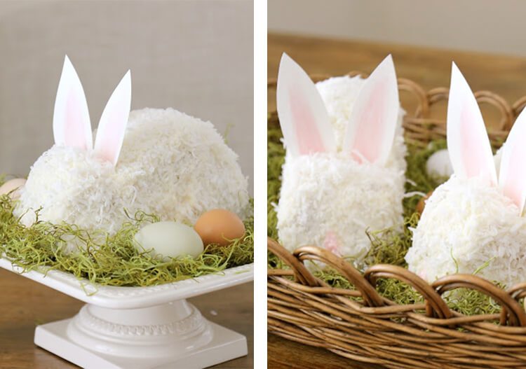 cake shaped like a bunny
