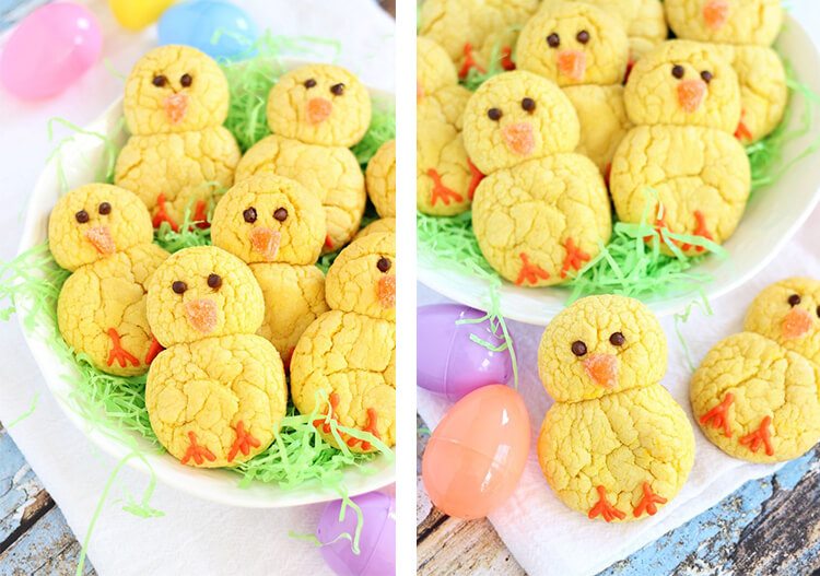 lemon cookies shaped as chicks