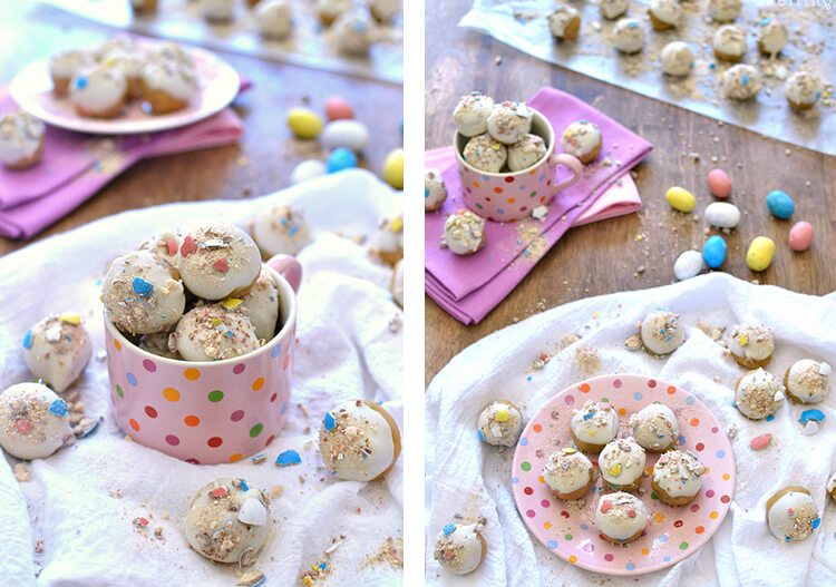 cookie dough balls with Easter candy