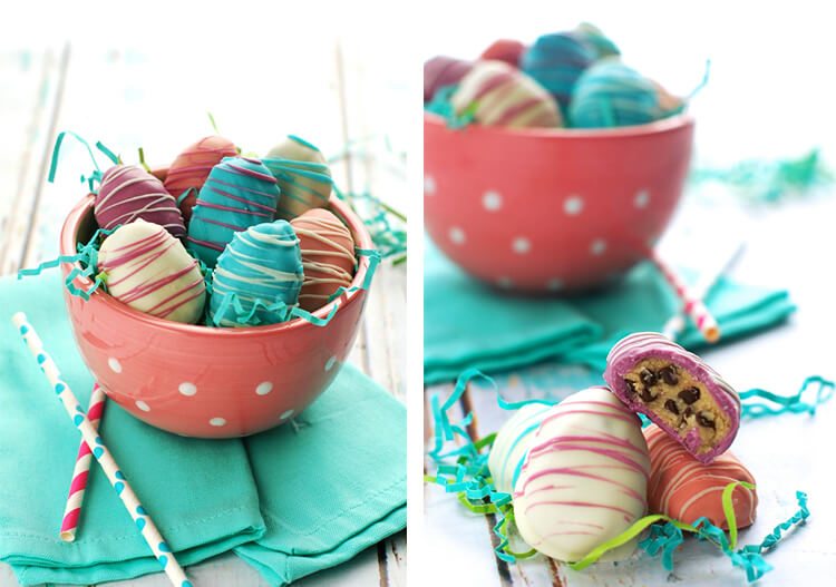 cookie dough truffles with Easter candy