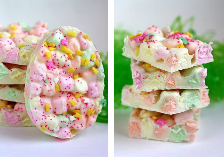 marshmallow and white chocolate bark