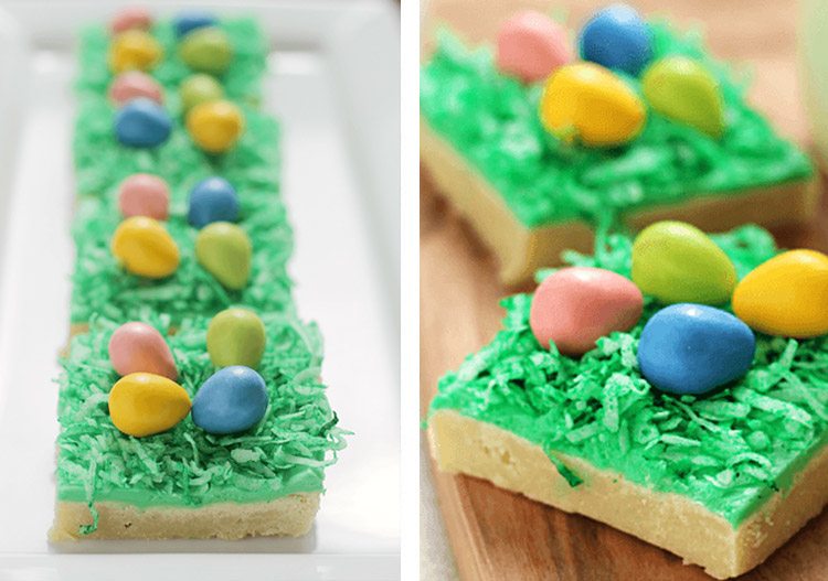 sugar cookie bars with Easter candy