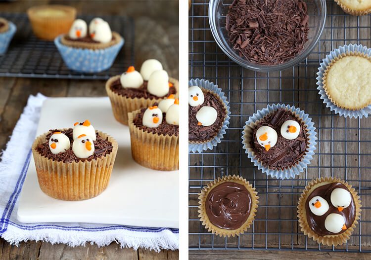 gluten-free cupcakes with white chocolate chicks