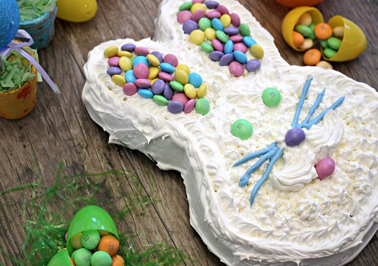 bunny carrot cake and candy