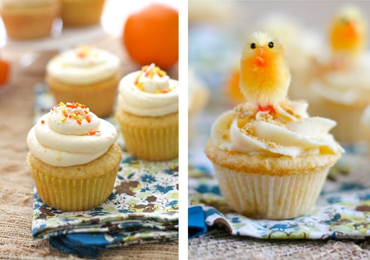 orange and almond flavored cupcakes