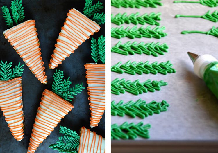 pineapple carrot cake shaped as carrots