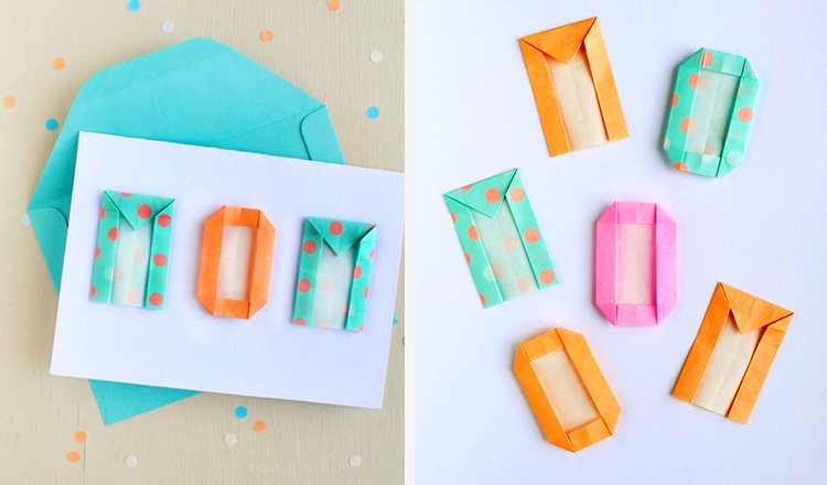 mother's day card made with origami letters