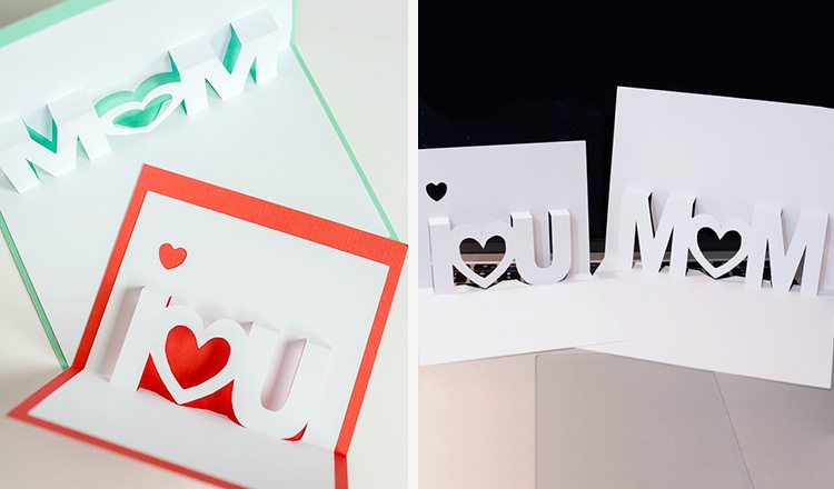 Little Child Made Paper Crafts For Mother's Day Or Birthday. Child