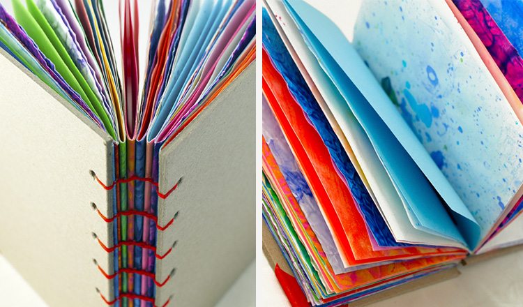 notebook made from recycled children's art
